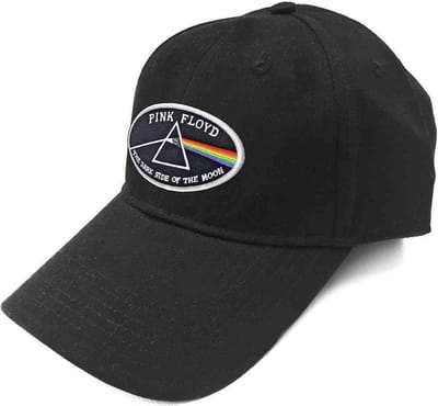 Pink Floyd - The Dark Side Of The Moon White Border Baseball pet - Zwart