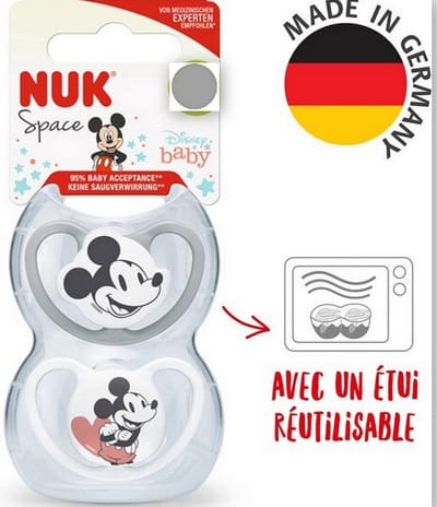 NUK Space Disney Baby fopspenen 2 st. set- 0-6 maanden