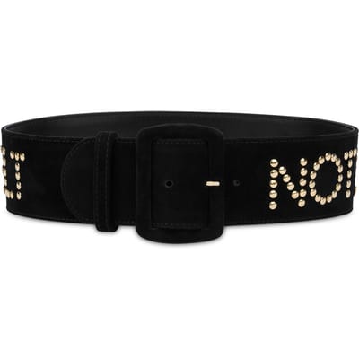 Moschino Suede Belt Not Just A Pretty Belt Black Size: 40 | Belts Outlet | Dames | Goud