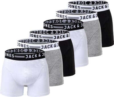 Jack&Jones Boxershorts SENSE TRUNKS 3 PACK Set van 6