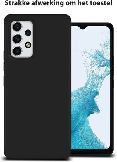 oTronica Hoesje Geschikt Voor Samsung Galaxy A53 backcover liquid siliconen hoesje - Zwart