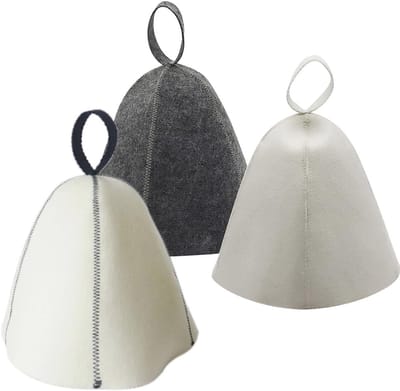 Saunahoed set van 3 voor heren en dames - vilten pet voor sauna, douche en wellness