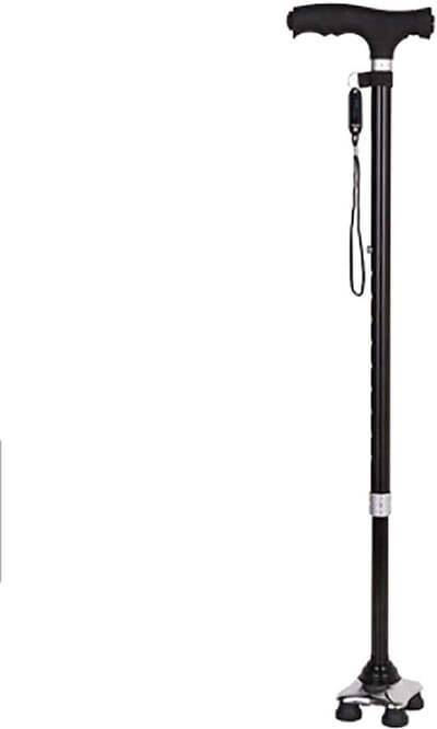 Opvouwbare Wandelstok - Verstelbare Kruk - Veilig Lopen - Ingebouwd LED-licht - 72-94CM - Zwart