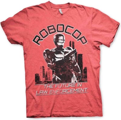 Robocop Heren Tshirt -S- The Future In Law Enforcement Rood