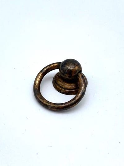 Ringgreep Messing antiek klein 23mm