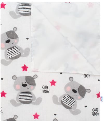 New Baby flanellen matrasonderlegger 57x47 cm roze - Verschoonmat