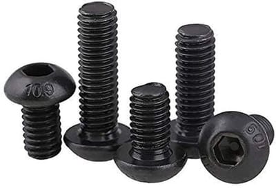 Schroeven 5 Stuks - Inbusschroeven - Bolkop met Zeskantige Inkeping - Koolstofstaal Rang 10,9 - M6 x 50 mm - Corrosiebestendig - Inbusbouten