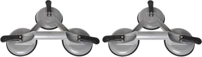 ProPlus Vacuümheffer - Set van 2x stuks - 3 zuignappen - tot 150 kg - glasheffer - glasdrager