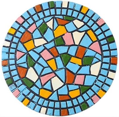 Decoratieve Stapstenen - Tuinpad Stenen - Buitenpad Creëren - Milieuvriendelijke Hars - 30 cm Diameter - Veelkleurig