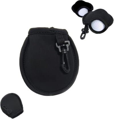 Golfbal Cleaner Pouch - Golf Accessoires - Golfen Schoonmaken - Met Karabijnhaak - 4 Stuks - Zwart