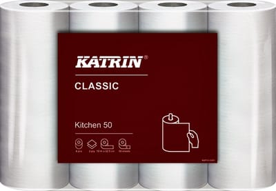 Keukenrol katrin plus 2laags wit 4rol | Omdoos a 8 pak x 4 rol | 8 stuks