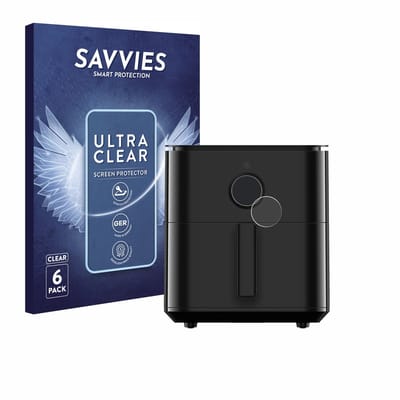 Savvies - Screenprotector voor Xiaomi Air Fryer 6.5 L - Folie Beschermfolie transparant 6 Stuks