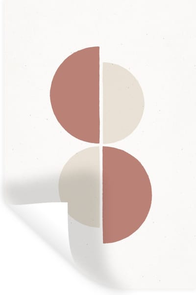 Muurstickers - Sticker Folie - Minimalisme - Abstract - Pastel - 20x30 cm - Plakfolie - Muurstickers Kinderkamer - Zelfklevend Behang - Zelfklevend behangpapier - Stickerfolie