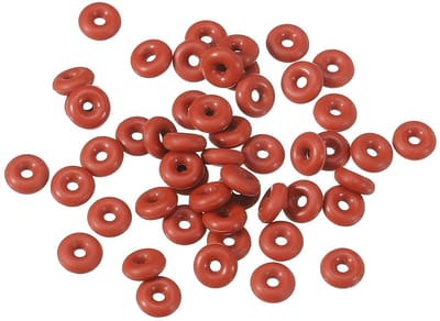 Siliconen O-Ringen 5mm OD 1mm ID 2mm Breed, 50 Stuks Voor Reparatie van Hydraulische Kleppen en Compressoren, Rood