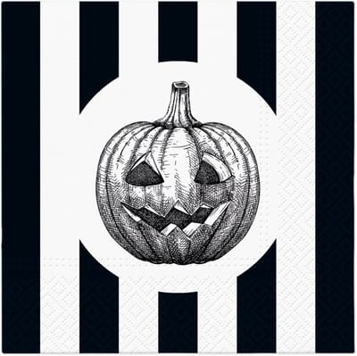 Lunch servetten -Striped pumpkin - PAW Decor - 33x33 cm