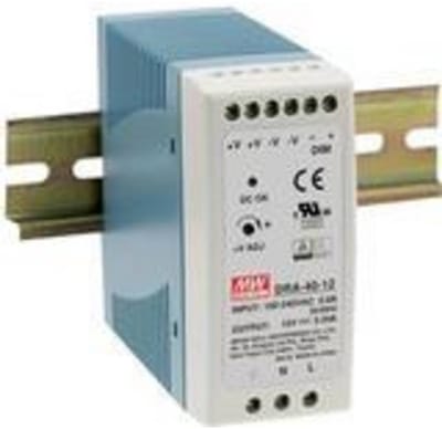 Mean Well DRA-40-24 DIN-rail netvoeding 24 V/DC 1.7 A 40.8 W Aantal uitgangen: 1 x Inhoud: 1 stuk(s)