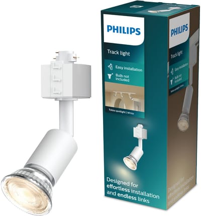 Philips EasyLink Tobia - Spot - GU10 fitting - Maximaal wattage: 7W - Wit - Railverlichting