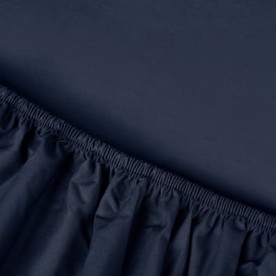 Kayori Puro Hoeslaken Katoen Perkal - 180x200cm - Matrasdikte 35 cm - Hotelkwaliteit - Navy