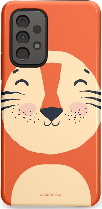 Casetastic hoesje geschikt voor Samsung Galaxy A53 (2022) 5G - Dubbellaagse bescherming - Knuffelkopjes tijger - Fashion Case - Terracotta Zand