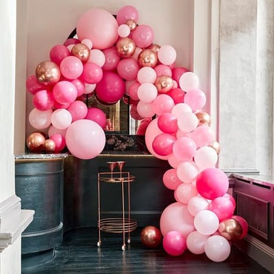 Ginger Ray - Balloon Arch - Roze en Rose Gouden Ballonboog Decoratie Kit