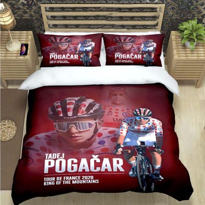 Mode Mountainbike Ttadej Pogacar Print Beddengoed Sets Beddengoed Set Dekbedovertrek Beddekbed Set Beddengoed Set Luxe Cadeau EU Double(200*200cm)3pcs