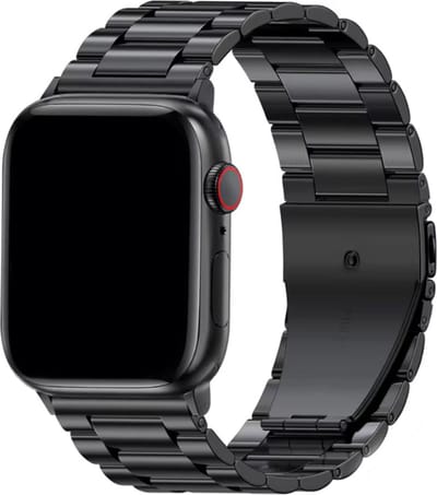 CHPN - RVS bandje Geschikt voor Apple Watch - 42/44/45/46/49MM - Smartwatchband - Vlindergesp - Hip bandje voor jouw Apple Watch - Grijskleurig