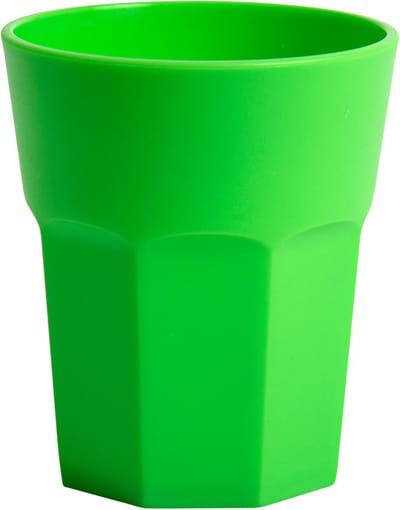 Plasticforte onbreekbaar drinkglas - kunststof - groen - 360 ml - drinkglazen - lichtgewicht - 9 x 10 cm - stapelbaar