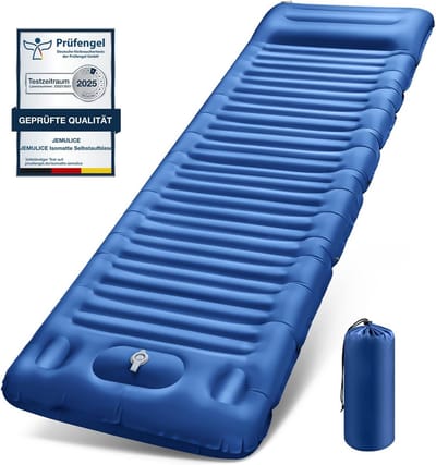 Opblaasbaar Campingmatras 12 cm Dikke Zelfopblazende Slaapmat met Voetpomp, Ultralicht en Waterdicht voor Kamperen en Backpacken
