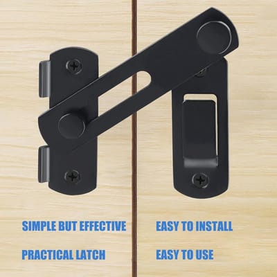 SnelShoppen - Sliding Door Lock RVS, Veilige Flip Slide Lock voor Deur, Raam, Wijnkast, Badkamer, Buiten, Garage, Tuin - Duurzaam en Eenvoudig in Gebr