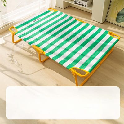 Lente en Zomer Hondenkampbed voor Grote Honden Golden Retrievers Middelgrote en Grote Hond Strepen Opvouwbaar Hondenkussen Kattenbed Huisdierennest M: 88 * 61 * 22cm