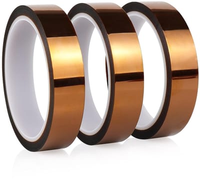 3 Stuks Polyimide Film Tape 20mm x 33m - Hoge Temperatuur Tape voor 3D Printers, Isolatie en Elektronica