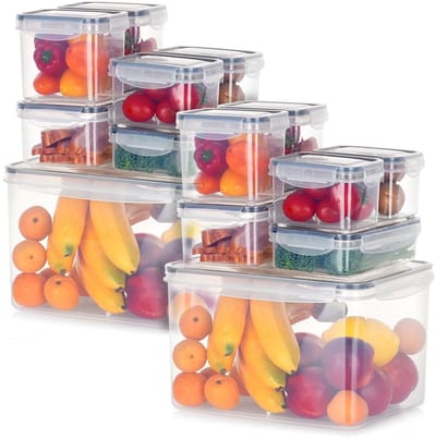 Voedselcontainers met Deksel en Pakking 14 stuks - Vershoudbakjes - Diepvriesbakjes - Vershouden - Bakjes