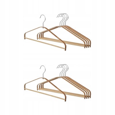 Merkloze Bamboe Kledinghangers - Set van 5 Stuks
