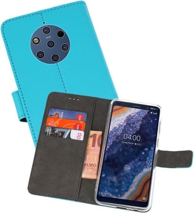 Booktype Telefoonhoesjes - Bookcase Hoesje - Wallet Case - Geschikt voor Nokia 9 PureView - Blauw
