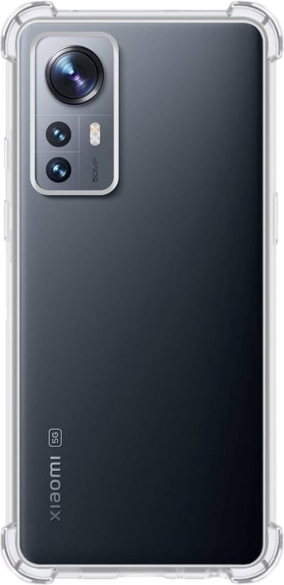 Hoes - Geschikt voor Xiaomi 12 - Sterk & Shockproof - Siliconen Case - Back Cover - Telefoon Hoesje Shock Proof - Transparant