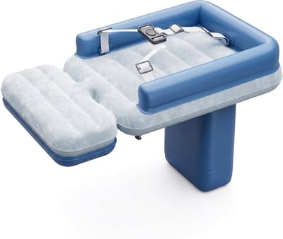 Peuter Vliegtuigbed - Opblaasbaar Reisbed - Reizen met Kinderen - Verstelbare Lengte Hoogte - 35 x 32 x 8 cm