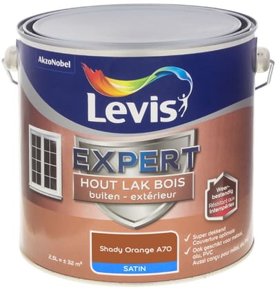 Levis - Expert Hout Lak Buiten Satin Mix - Shady Orange A70 - Mengverf - 2,5 L