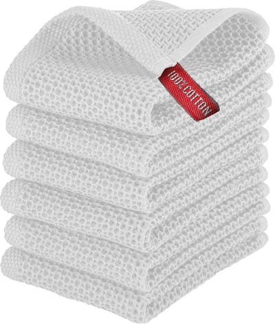 Premium 6-Pack Wafel Keukenhanddoeken van 100% Turks Katoen - Sneldrogend en Super Absorberend