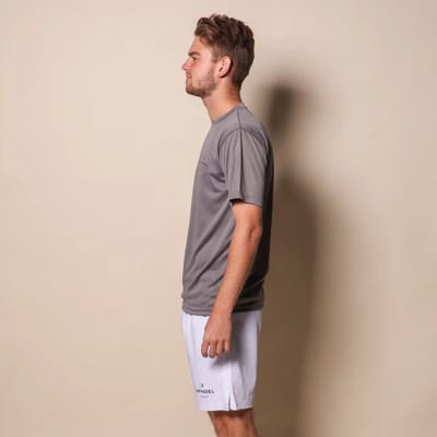 Padelshirt Slim fit Grijs - Maat XL