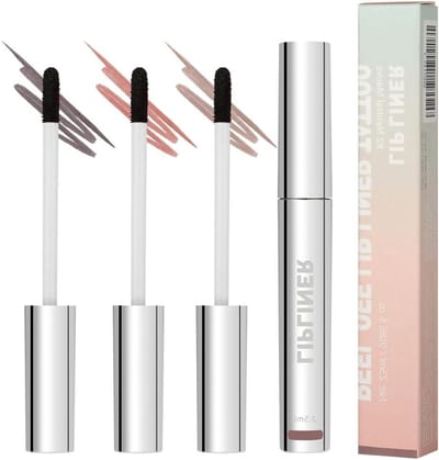 Plakbare Lip Liner Set van 3 Stuks met Langdurige Grip, Verwijderbare Lip Tattoo Effect en Geen Overdracht, Perfect voor Lippenmake-up