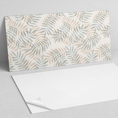 Coloray Wandpanelen Zelfklevend - Bladeren in een fijn patroon PVC Wandpaneel - 100 cm x 50 cm - Beige Wandbekleding Zelfklevend - 1 stuk - Bloemen en planten Wandpanelen Zelfklevend - Keuken Wandpanelen - Wandpanelen Badkamer