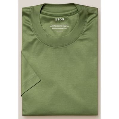 Eton T-Shirt Filo di Scozia Jersey Licht Groen / male