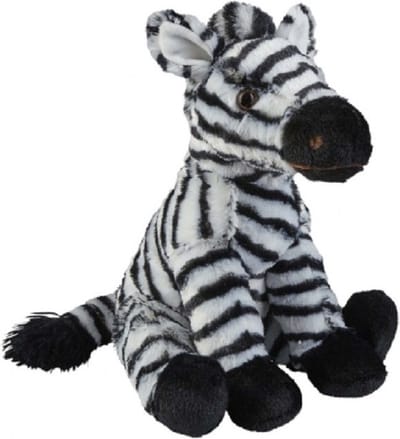 Ravensden pluche knuffel Zebra - zwart/wit - 30 cm - Safari dieren - Cadeau - kinderen