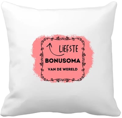 Akyol - liefste bonusoma van de wereld Kussen hoes - Oma - de liefste bonusoma - verjaardag - cadeautje voor oma - oma artikelen - kado - geschenk - 40 bij 40 cm