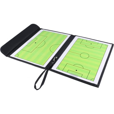 Voetbal Coachbord Draagbaar Opvouwbaar Voetbal Strategiebord met Magnetische Stukken Marker voor Wedstrijd green