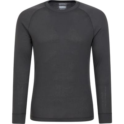 Mountain Warehouse Heren Talus Ronde Hals Thermo Top met Lange Mouwen (Houtskool)