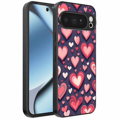 Geschikt voor Google Pixel 10 Pro Telefoonhoesje met Hartjes Opdruk - TPU Backcover Case With Heart Design - Smartphonica geschikt voor Google Pixel 10 Pro