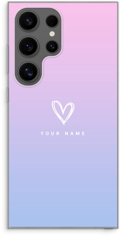 Gepersonaliseerd - Case Company® - Hoesje geschikt voor Samsung Galaxy S24 Ultra hoesje - Klein hartje - Soft Cover Telefoonhoesje - Bescherming aan alle Kanten en Schermrand