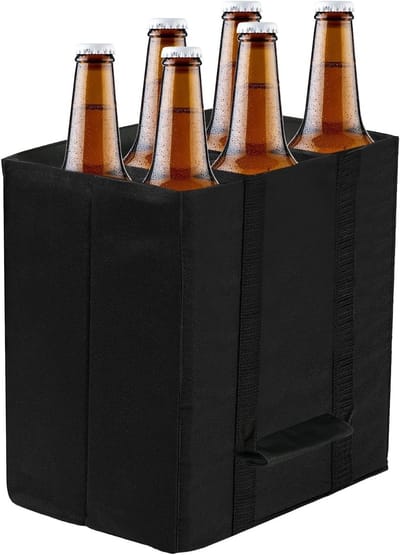 Draagtas voor 6 Flessen tot 1.5L - Isolerende Flessentas met Vakverdeling - Robuuste Herbruikbare Drankdrager