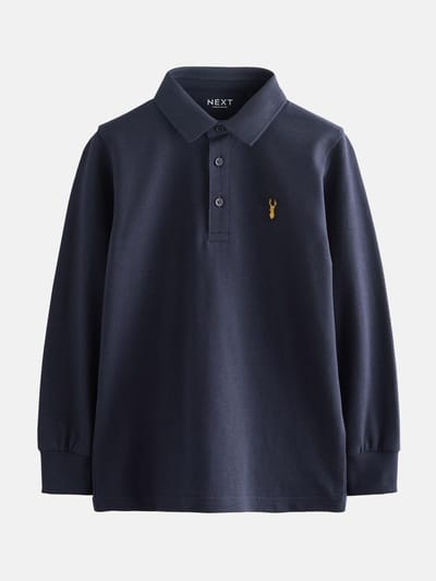 Next - Jongens - Poloshirt met lange mouwen - Blauw